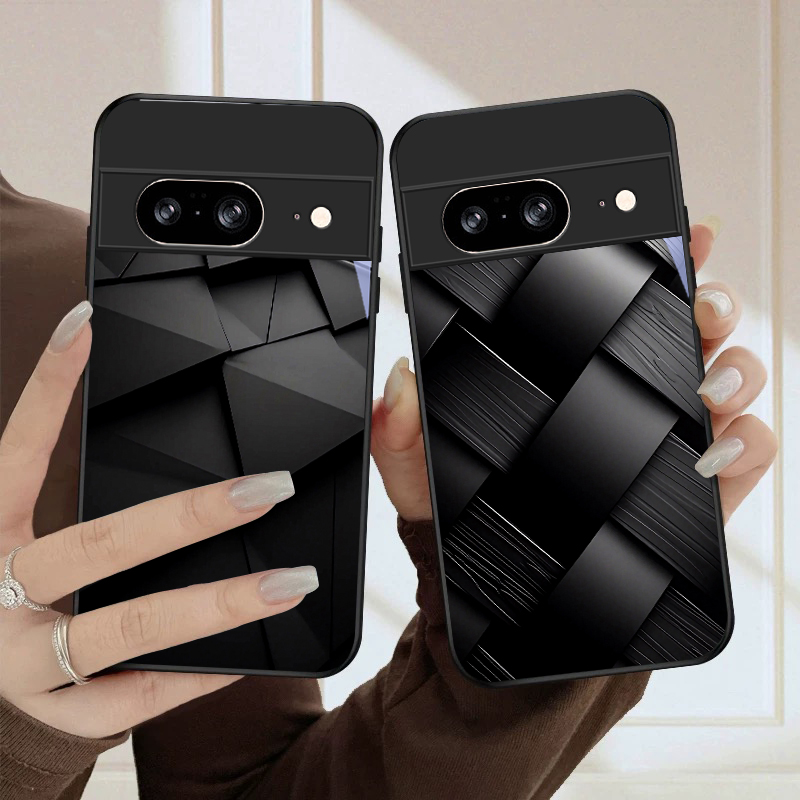 Google Pixel 8A - Coque de téléphone en verre noir
