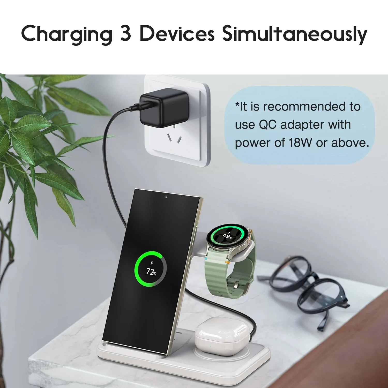 Station de charge sans fil 3-e - Smartwatch Ac avis et prix